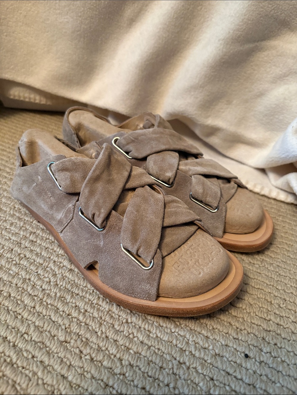 rag & bone Suede Crisscross Sandals